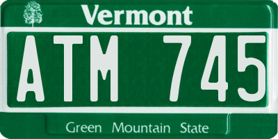 VT license plate ATM745