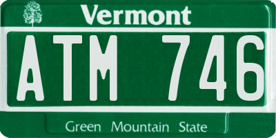 VT license plate ATM746