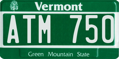 VT license plate ATM750