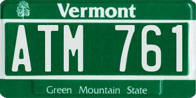 VT license plate ATM761