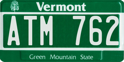 VT license plate ATM762