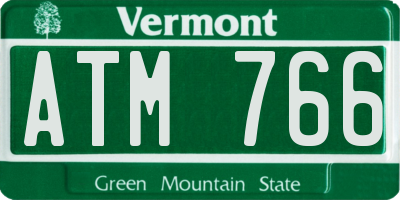 VT license plate ATM766