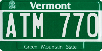 VT license plate ATM770