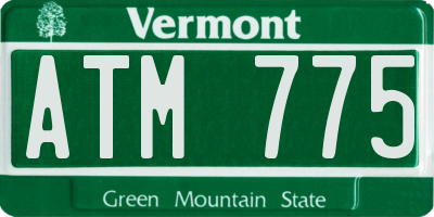 VT license plate ATM775