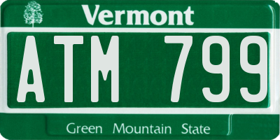 VT license plate ATM799