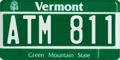 VT license plate ATM811