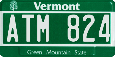 VT license plate ATM824