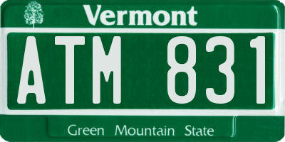VT license plate ATM831