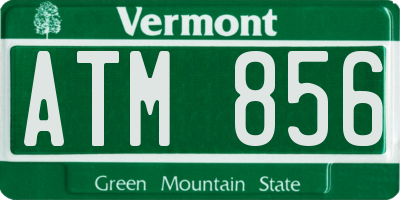 VT license plate ATM856