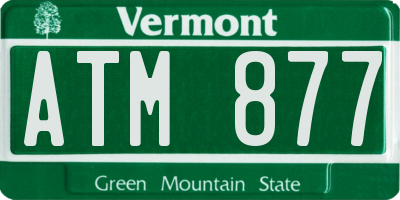 VT license plate ATM877
