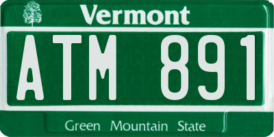 VT license plate ATM891