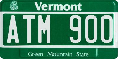 VT license plate ATM900