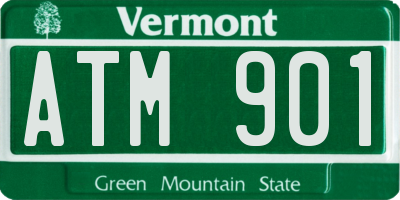 VT license plate ATM901