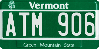 VT license plate ATM906
