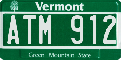 VT license plate ATM912