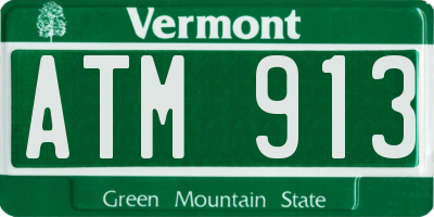 VT license plate ATM913