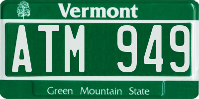 VT license plate ATM949