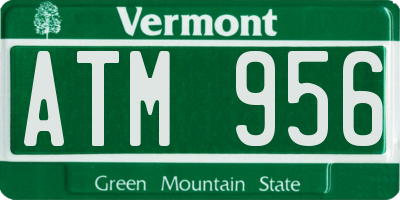 VT license plate ATM956