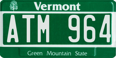 VT license plate ATM964