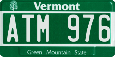 VT license plate ATM976