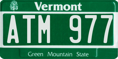VT license plate ATM977