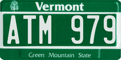 VT license plate ATM979