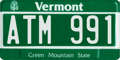 VT license plate ATM991