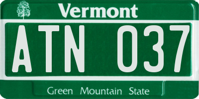 VT license plate ATN037