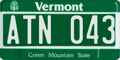 VT license plate ATN043