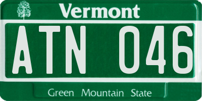 VT license plate ATN046