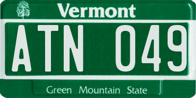VT license plate ATN049