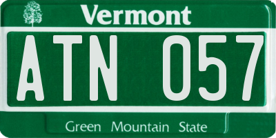 VT license plate ATN057