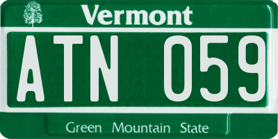 VT license plate ATN059