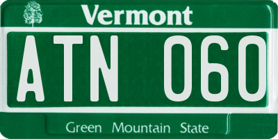 VT license plate ATN060