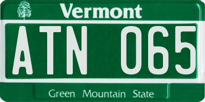 VT license plate ATN065