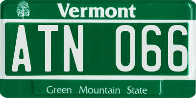 VT license plate ATN066