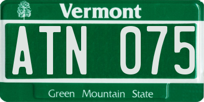 VT license plate ATN075