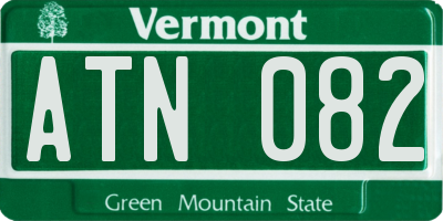VT license plate ATN082