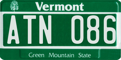 VT license plate ATN086