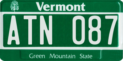 VT license plate ATN087