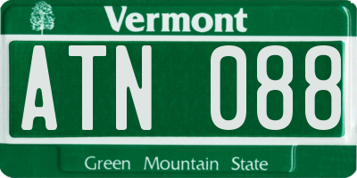 VT license plate ATN088