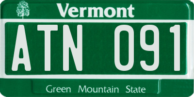 VT license plate ATN091