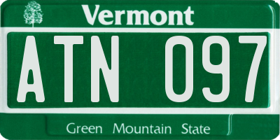 VT license plate ATN097