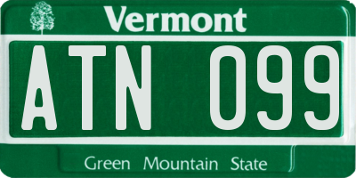 VT license plate ATN099