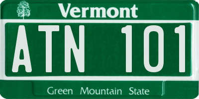 VT license plate ATN101