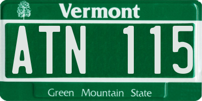 VT license plate ATN115