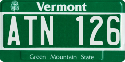 VT license plate ATN126