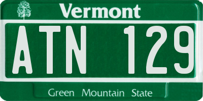 VT license plate ATN129