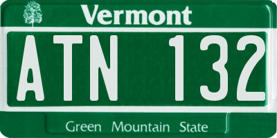 VT license plate ATN132