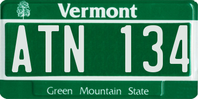 VT license plate ATN134